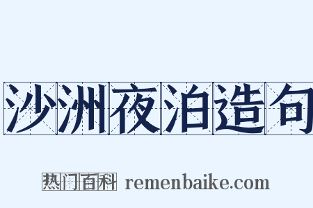 沙洲夜泊造句是什么意思的图片